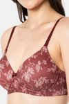 Amante Padded Non Wired Full Coverage T-Shirt Bra - Filigree Pr — thumbnail 4